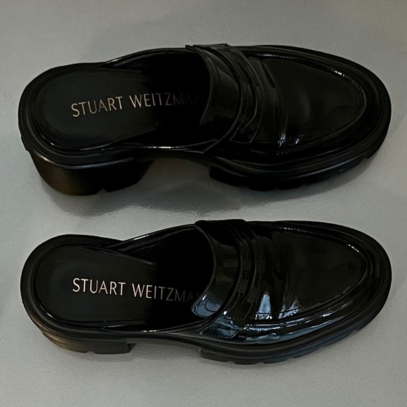 Stuart Weitzman Soho Mule Slip-on Loafer Lug Sole Black Women's Size 6 / 36.5 - Picture 9 of 12